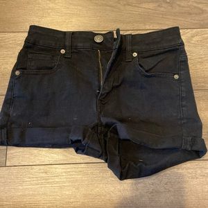 American Eagle black jean shorts